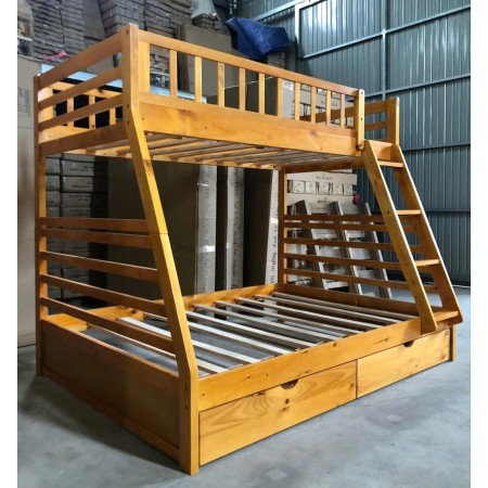 B129 Oak : Giường 2 Tầng + Hộc Kéo - 1m / 1m4 B129 Oak : Giường 2 Tầng + Hộc Kéo - 1m / 1m4